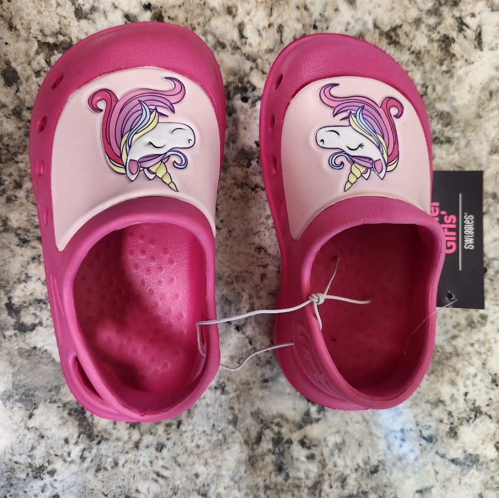 NWT 3 Pairs Toddler Girl's Sneakers Shoes Slip On Pink Flowers Unicorns - Picture 7 of 8